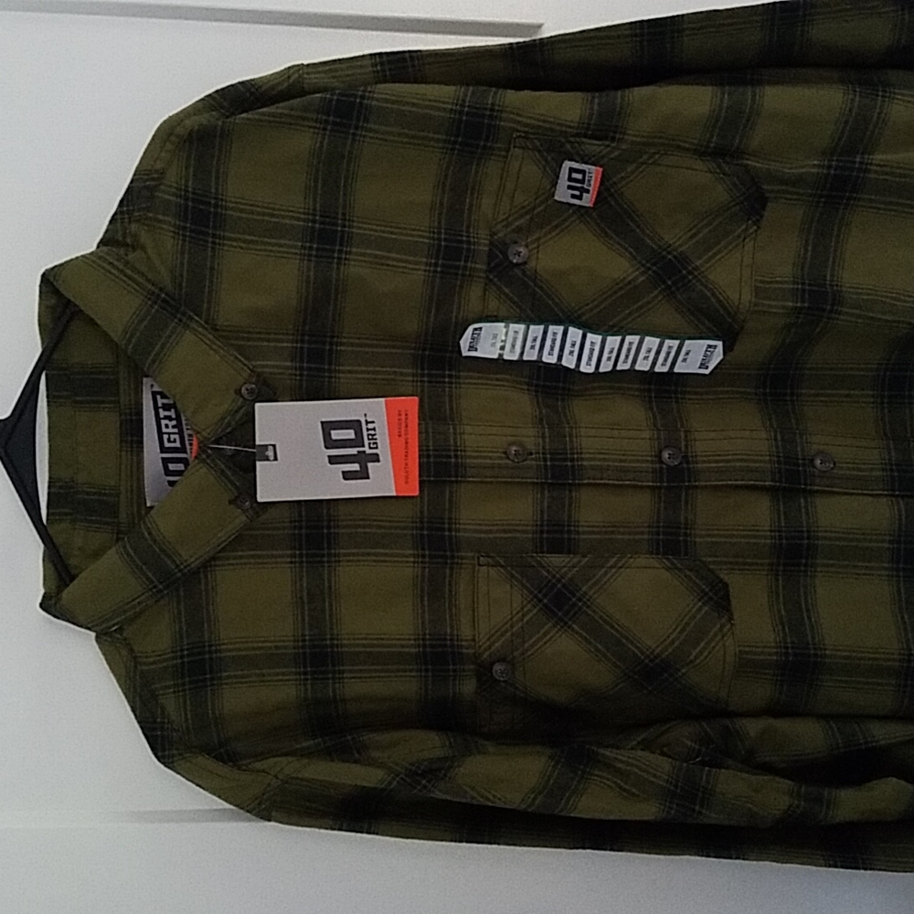 NWT Duluth Plaid Flannel 40 Grit 2X Tall Button Down Shirt